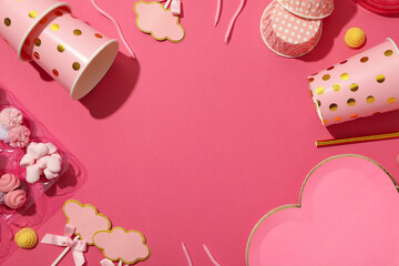 Barbiecore, concept of style with pink color, Barbiecore style