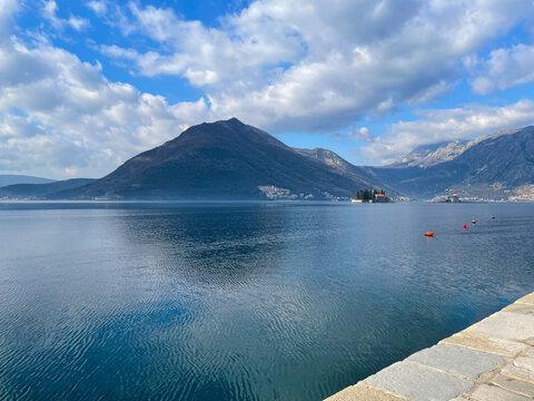 view of the sea and mountains