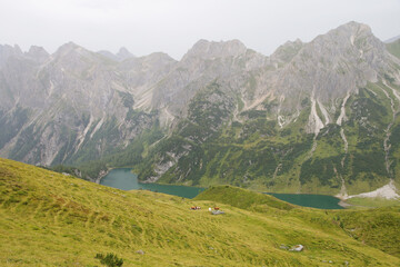 Fototapeta na wymiar Panorama of Tappenkarsee valley, Austria