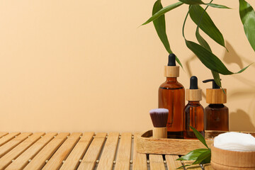 Self care concept, bamboo accessories for self care