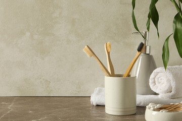 Self care concept, bamboo accessories for self care