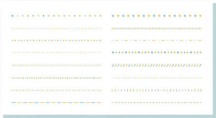イラスト素材：ライン素材のあしらい　手書きのシンプルでかわいい罫線. simple hand draw borders