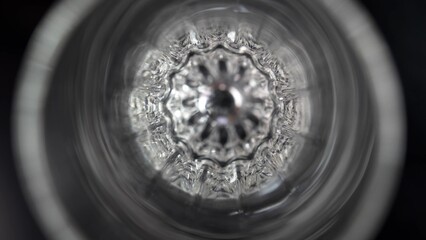 Pouring Vodka into Shot-Glass Top View Slow Motion