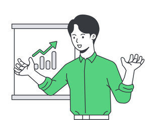 business person with graph