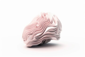 Obraz premium Illustration of a white object with a wavy design created by generative AI