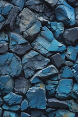 Cerulean Blue Stones Closeup - AI Generated