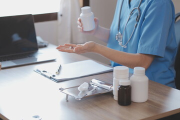 Mental health counselor. Young woman during therapy session talking with a psychologist in the office.