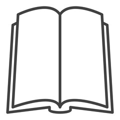 Book vector Reading concept minimal line icon or sign