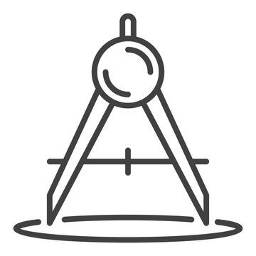 Compasses vector Measurement Dividers concept outline icon