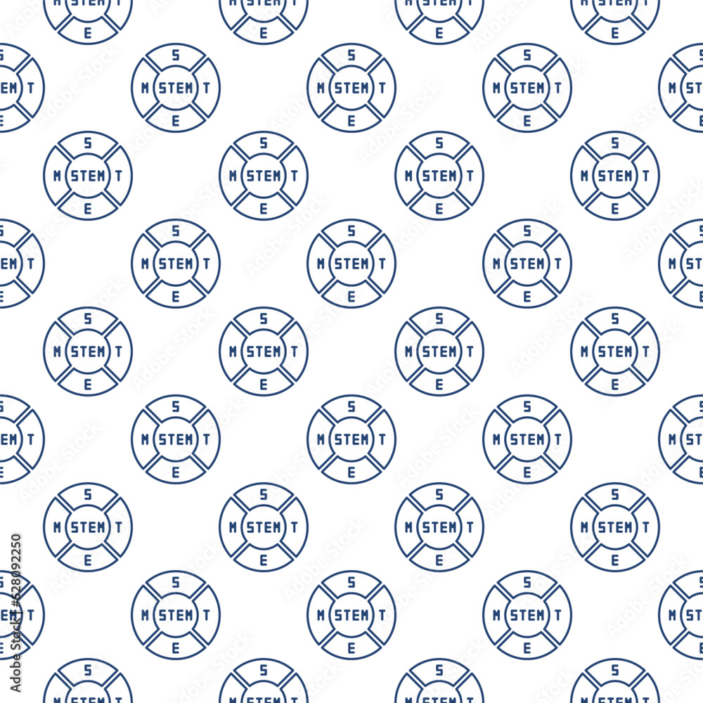 Poster stem round vector concept thin line seamless pattern