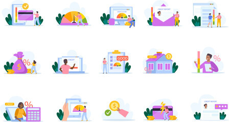 Credit Score Icons Collection