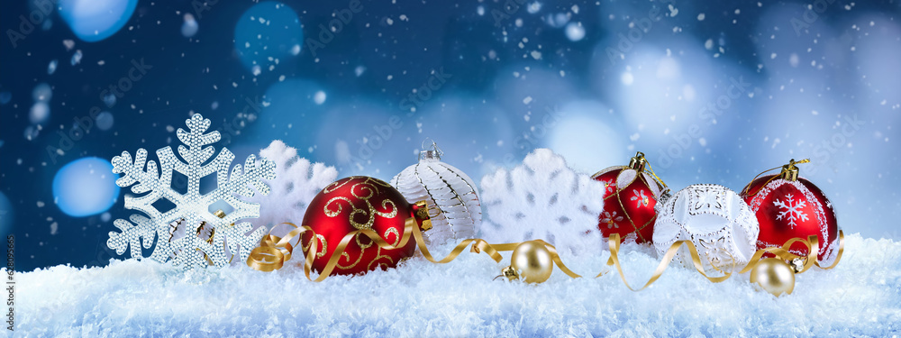 Aufkleber beautiful background image of a wide format on a winter theme.