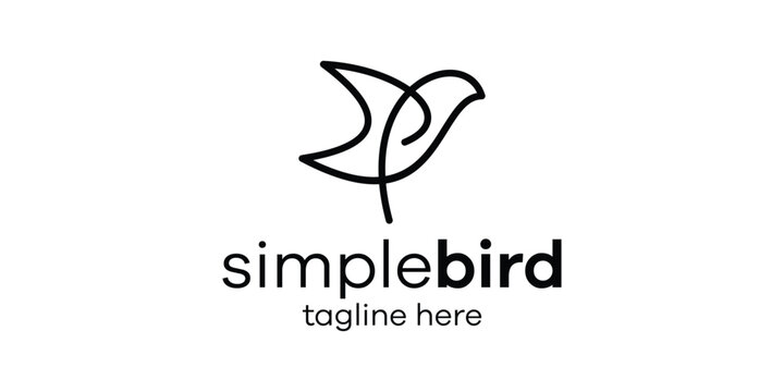 logo design minimalist hummingbird icon vector inspiration