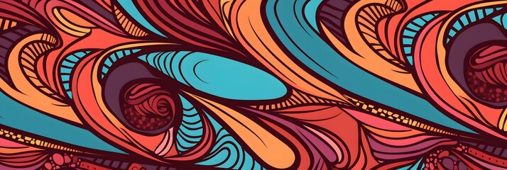 Abstract illustration wallpaper background design, colorful drawing, pattern, wide resolution
