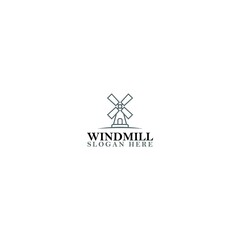 Windmill Logo Template Isolated on white background