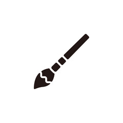 Japanese calligraphy icon.Flat silhouette version.