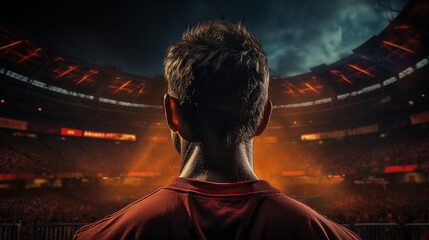 Basketball player back view. Generative Ai