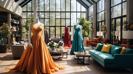 Modern Clothes at the store. Generative Ai