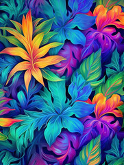 Floral wallpaper watercolor