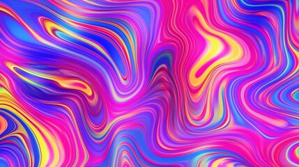 Background consisting of psychedelic designs in a variety of colors. Neon colors. Symmetrical trippy pattern banner. Created with AI.