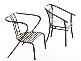 Fototapeta premium Exterior Metal Chair 3D model