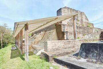 The elaborate ruins of Comalcalco in Tabasco, Mexico, is the western-most Mayan city and the only...