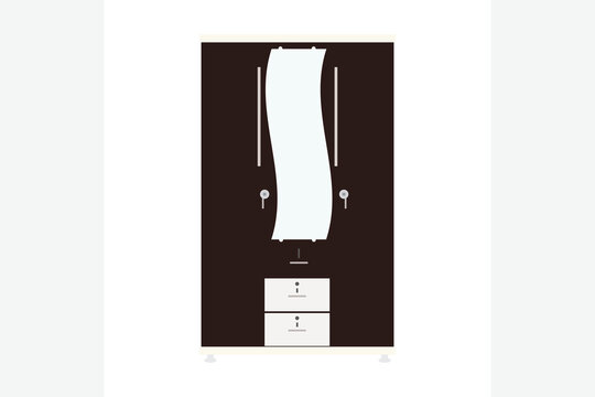 Safe Almirah Vector Illustration unique design