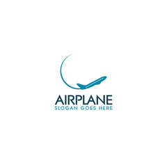 Airplane Logo designs template isolated on white background