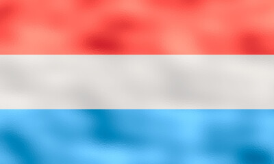 Flag of Luxembourg. 3:5 Proportions. Original to scale. Luxembourgish special flag. Metallic glamour design.