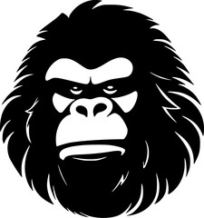 Gorilla - Minimalist and Flat Logo - Vector illustration © CreativeOasis