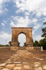 Fototapeta na wymiar Old Roman Arch in Tarragona