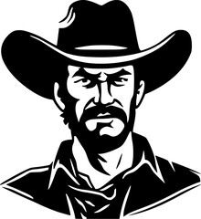 Cowboy - High Quality Vector Logo - Vector illustration ideal for T-shirt graphic