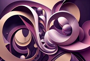 Illustration of a digitally generated purple flower in a vibrant and artistic style, created using generative AI
