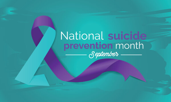 National suicide prevention month observed each year during September banner, Holiday, poster, card and background design. Vector illustration white and blue color background.
