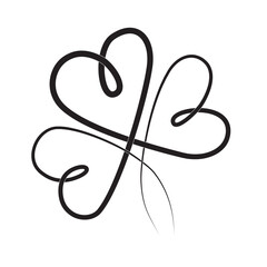 Creative Shamrock logo design template tattoo clover with a white background - 628123889