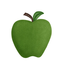 green apple isolated on white