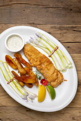 A delicious fish dish in a restaurant