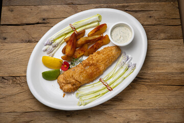 A delicious fish dish in a restaurant