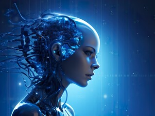 AI and Security: A Futuristic Showcase of Technology, Ai face