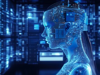 Neural Networks in Motion: The Future of Technology, Ai face