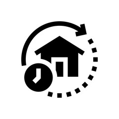 home glyph style vector icon for any project