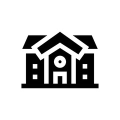 house glyph style vector icon for any project