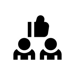 respect glyph style vector icon for any project