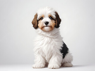 Portrait of Beautiful happy havanese puppy dog,  puppy, dog, pet, white, cute, doggy,