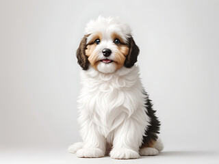 Portrait of Beautiful happy havanese puppy dog,  puppy, dog, pet, white, cute, doggy,