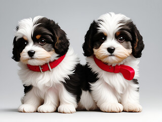 Portrait of Beautiful happy havanese puppy dog,  puppy, dog, pet, white, cute, doggy,