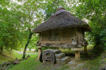  A typical Galician Granary in the spanish countryside