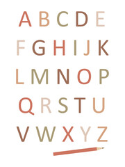 colorful alphabet, first day of school