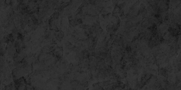 Seamless Dark black distressed grunge background wallpaper rough concrete wall. Black stone wall texture grunge rock surface. dark gray background backdrop. panoramic concrete retro old wall stone. © MdLothfor