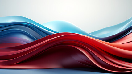 Geometric abstract art blue red poster , wallpaper, flyer for interior designers